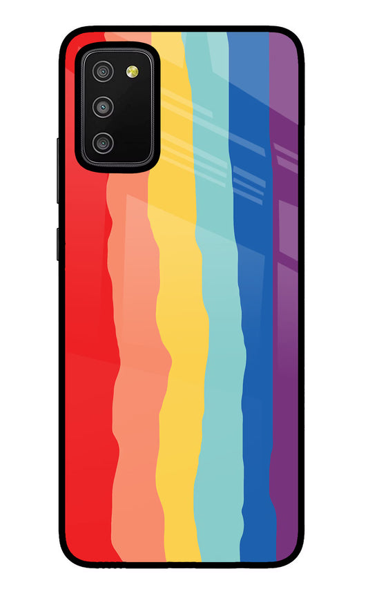 Rainbow Samsung M02s Glass Case