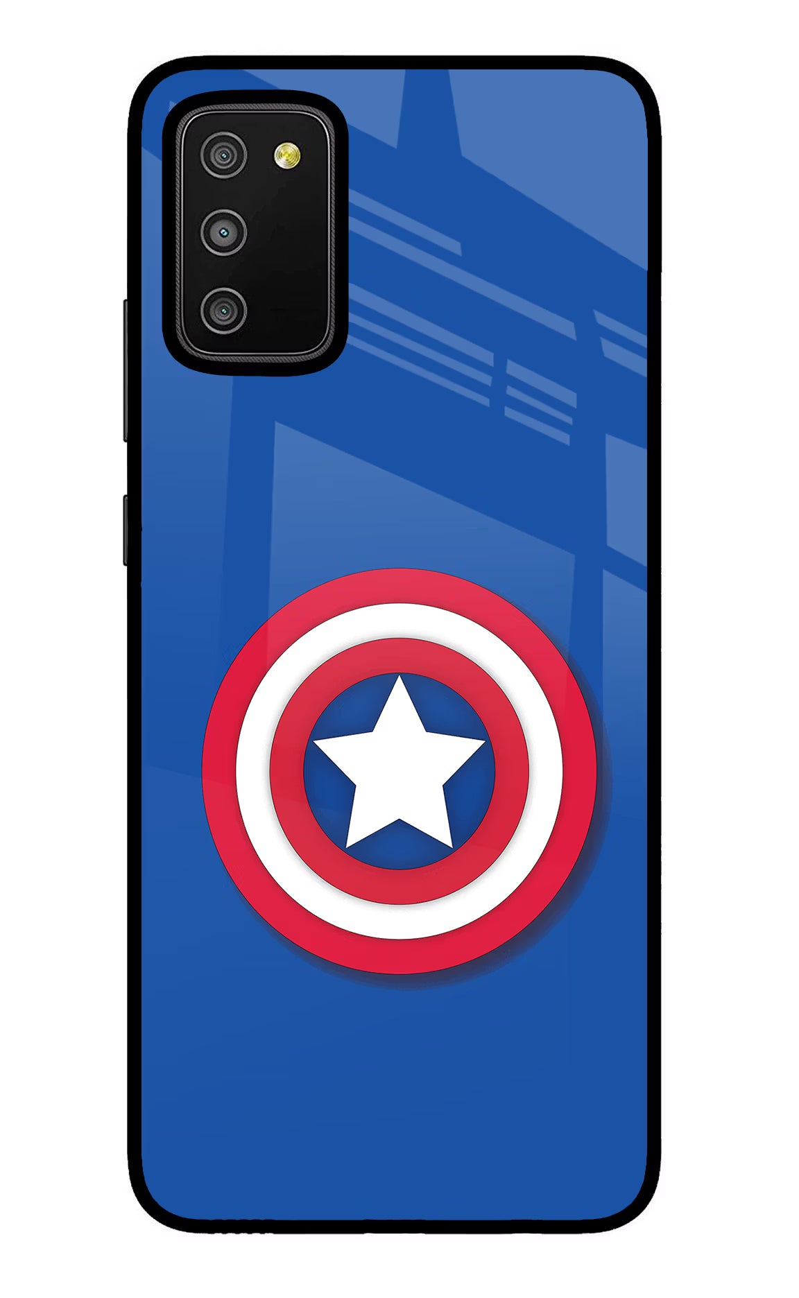 Shield Samsung M02s Glass Case Back Cover by Casekaro