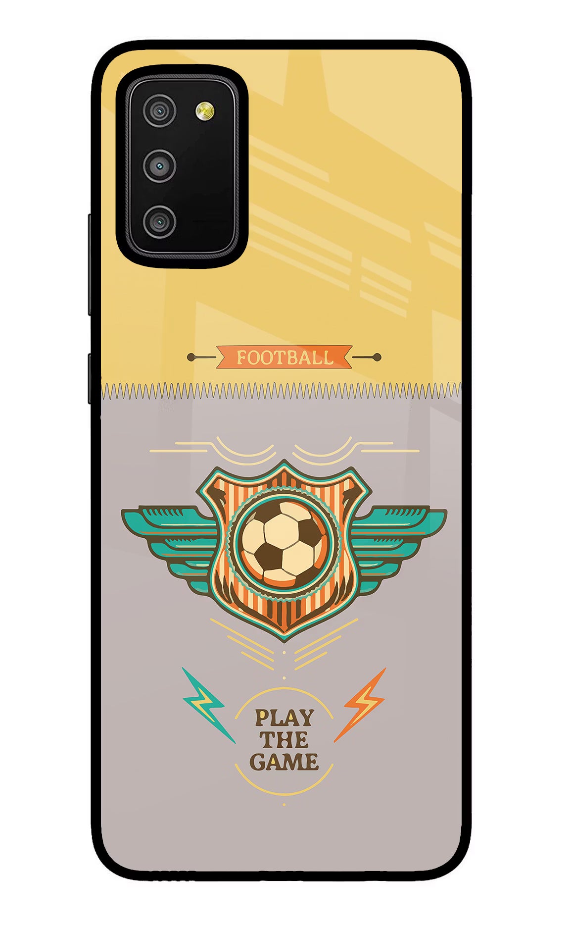 Football Samsung M02s Glass Case