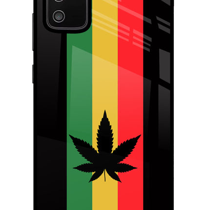 Weed Flag Samsung M02s Glass Case Back Cover by Casekaro