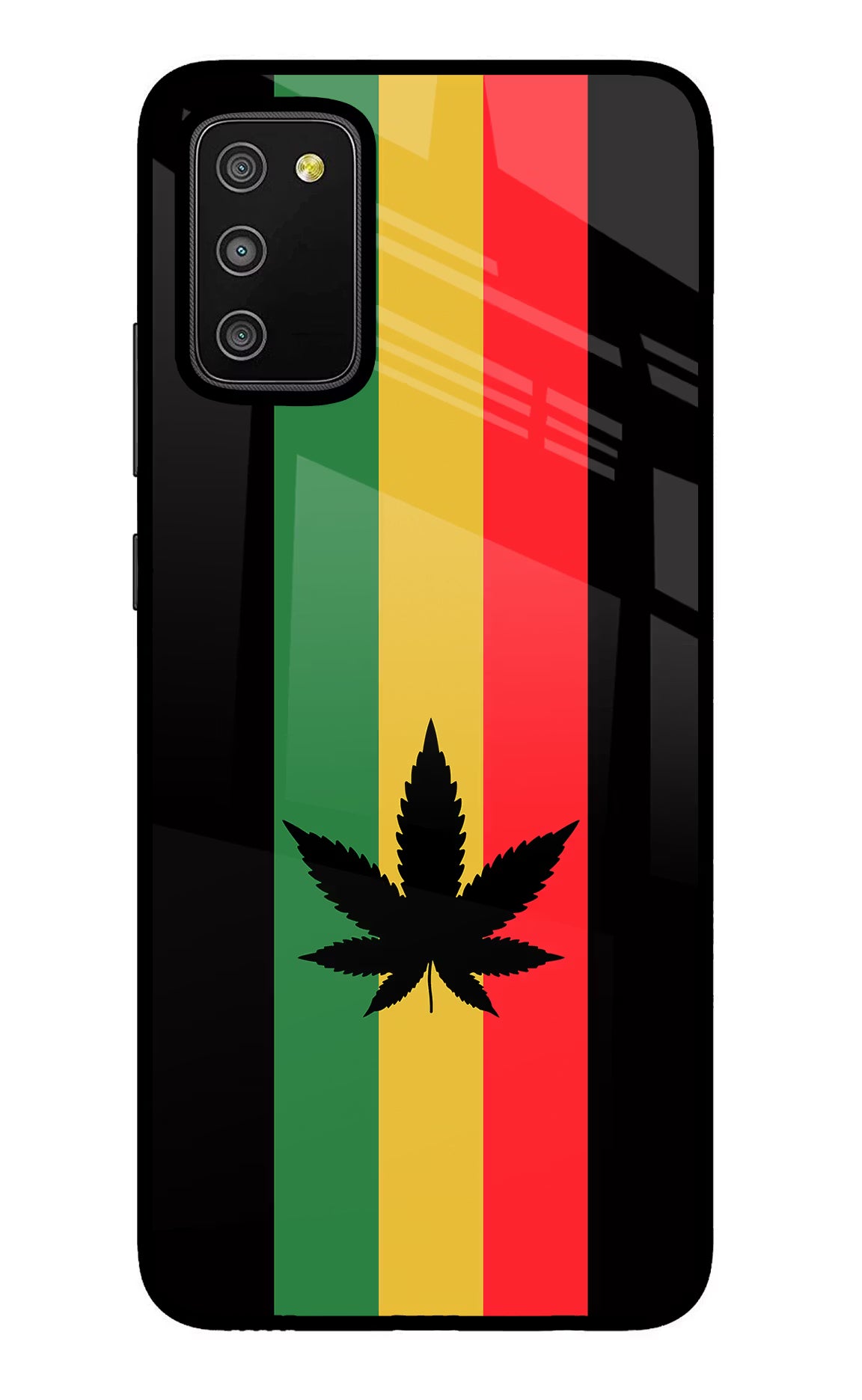 Weed Flag Samsung M02s Glass Case Back Cover by Casekaro