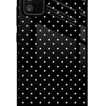 White Dots Samsung M02s Glass Case
