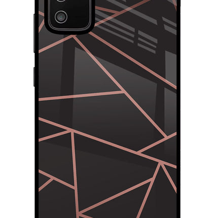 Geometric Pattern Samsung M02s Glass Case Back Cover by Casekaro