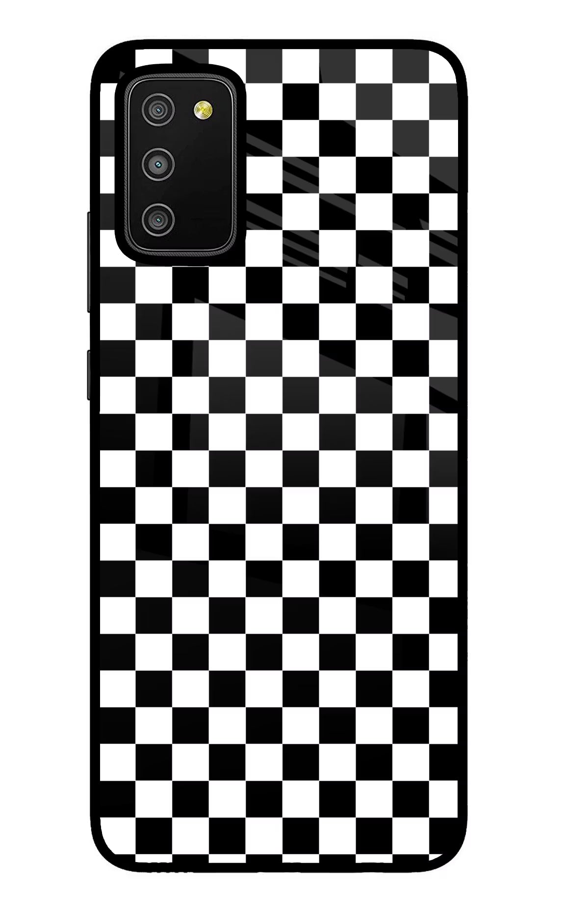 Chess Board Samsung M02s Glass Case Back Cover by Casekaro