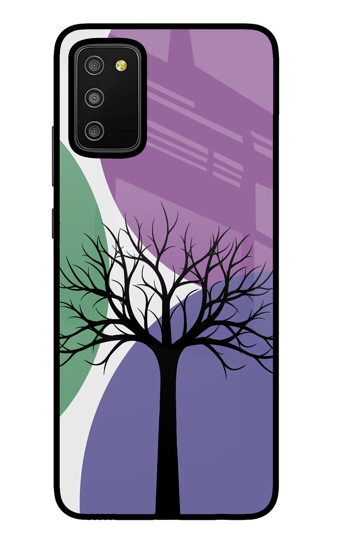 Tree Art Samsung M02s Glass Case Back Cover by Casekaro