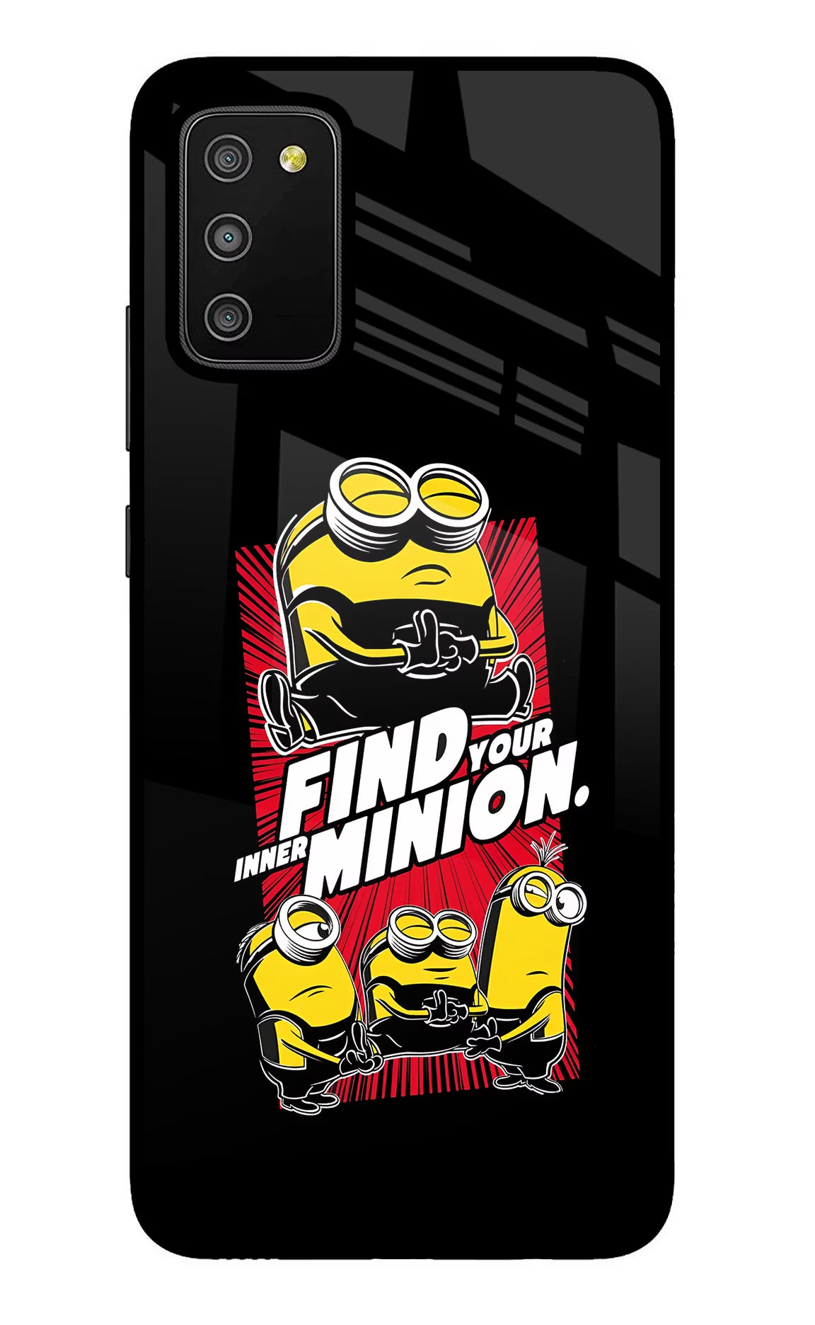 Find your inner Minion Samsung M02s Glass Case