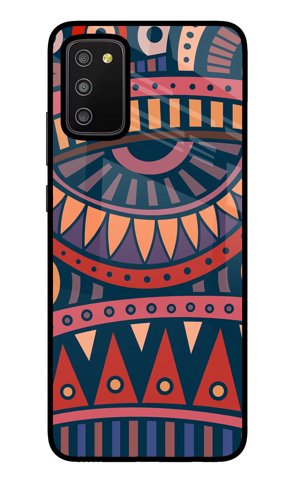 African Culture Design Samsung M02s Glass Case Back Cover by Casekaro