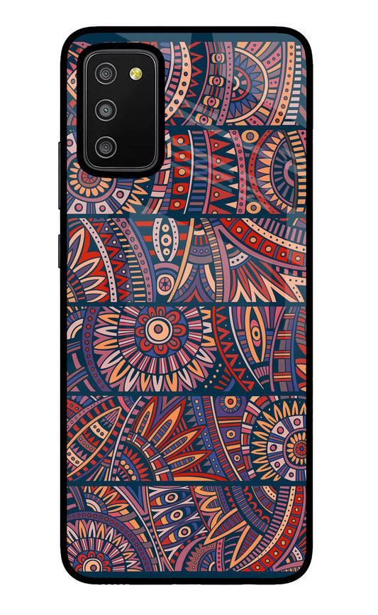 African Culture Design Samsung M02s Glass Case
