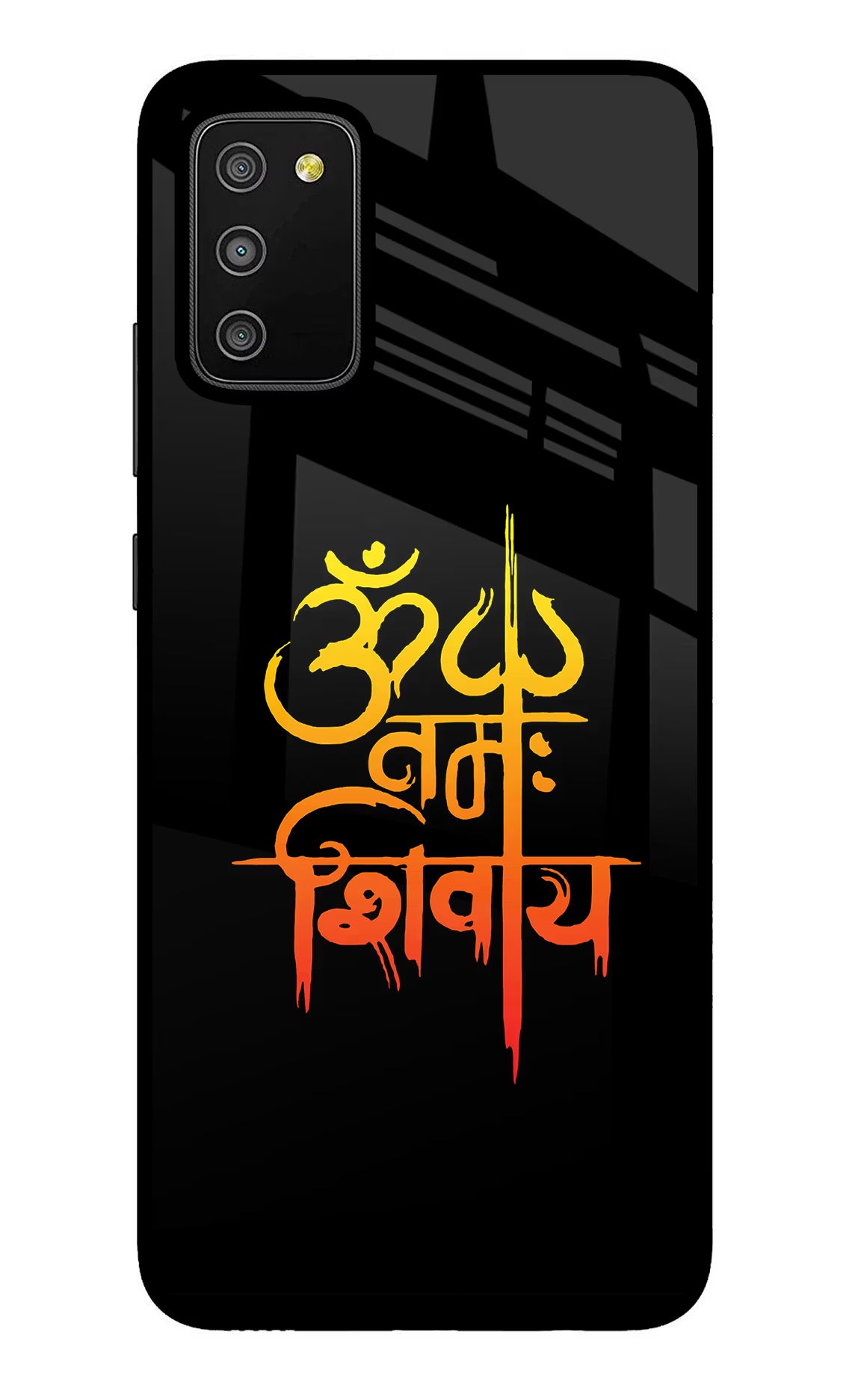Om Namah Shivay Samsung M02s Glass Case Back Cover by Casekaro
