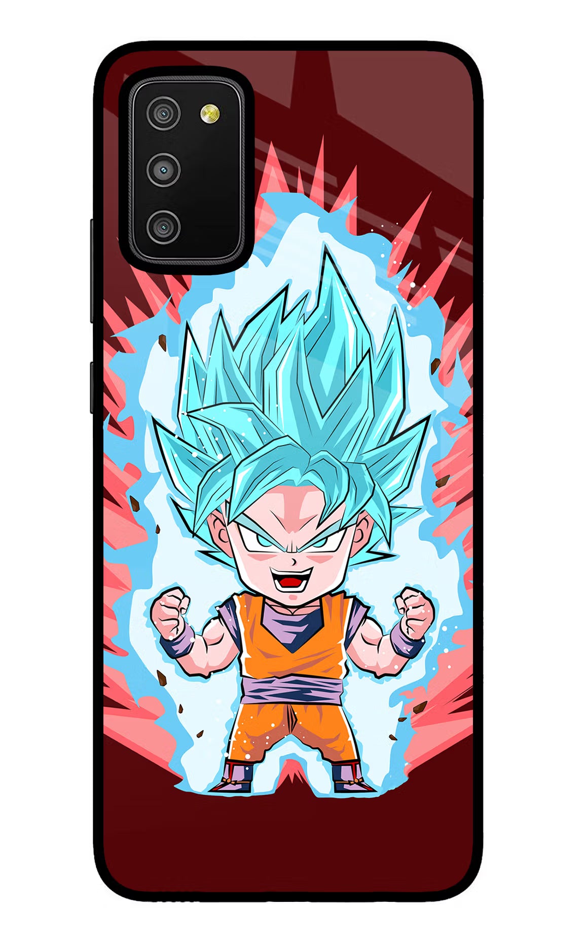 Goku Little Samsung M02s Glass Case Back Cover by Casekaro
