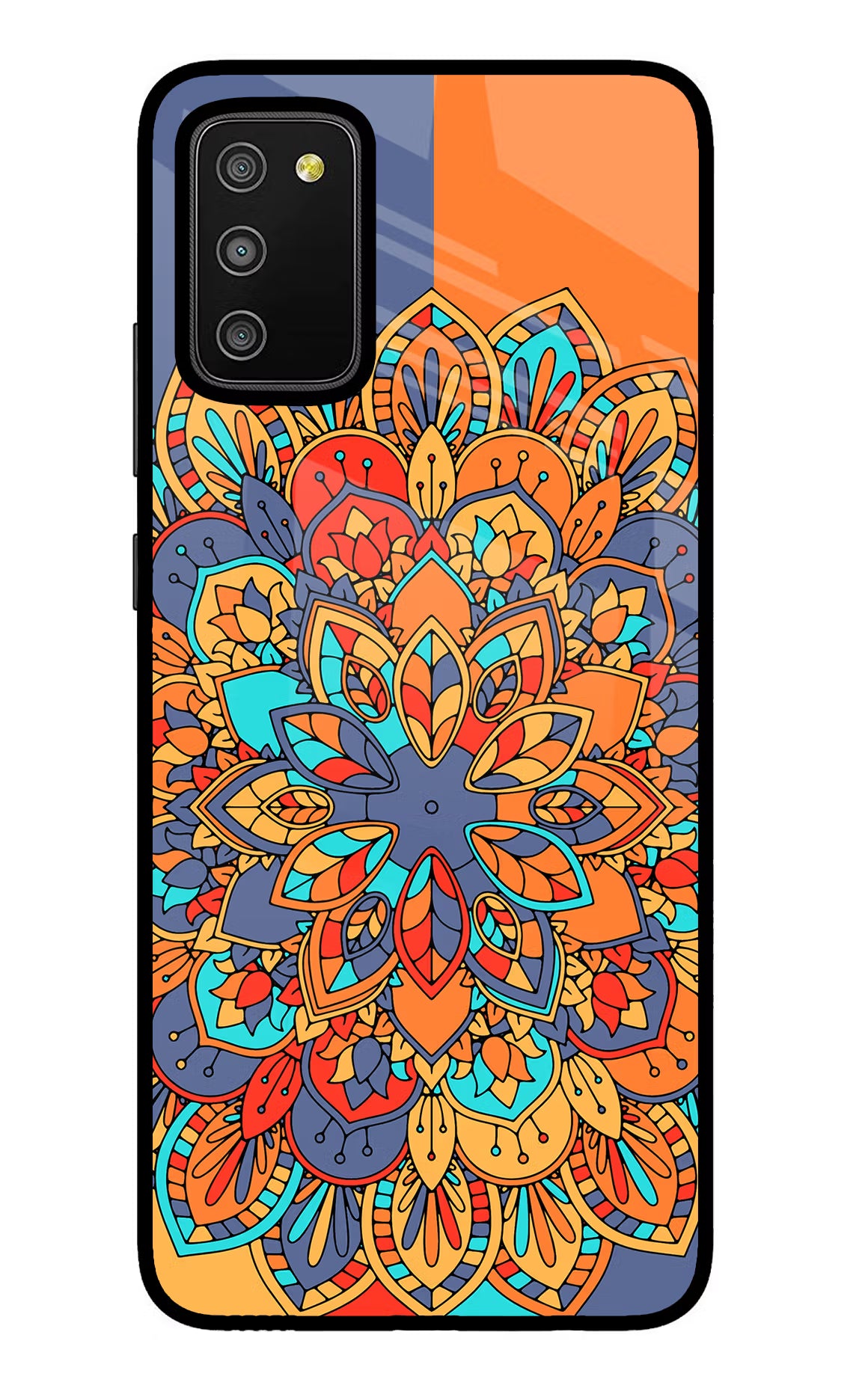 Color Mandala Samsung M02s Glass Case