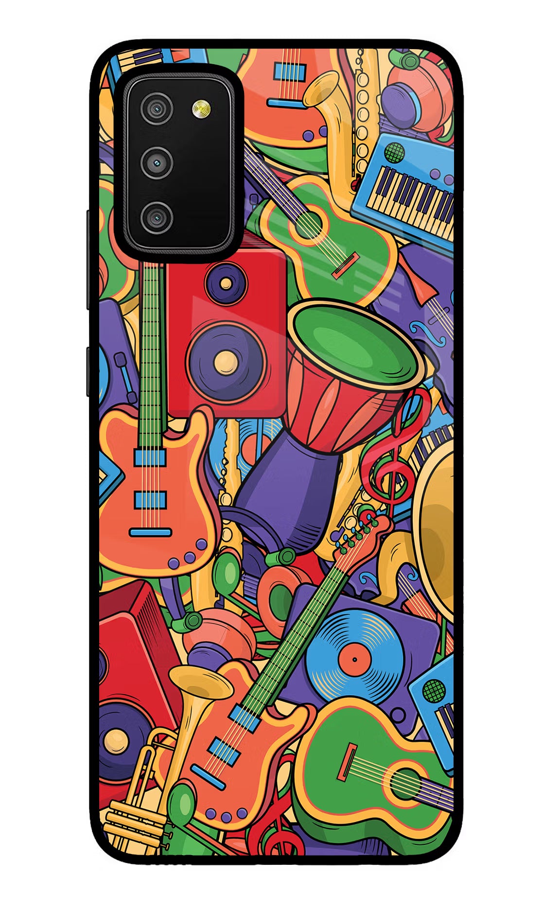 Music Instrument Doodle Samsung M02s Glass Case