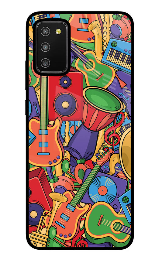 Music Instrument Doodle Samsung M02s Glass Case