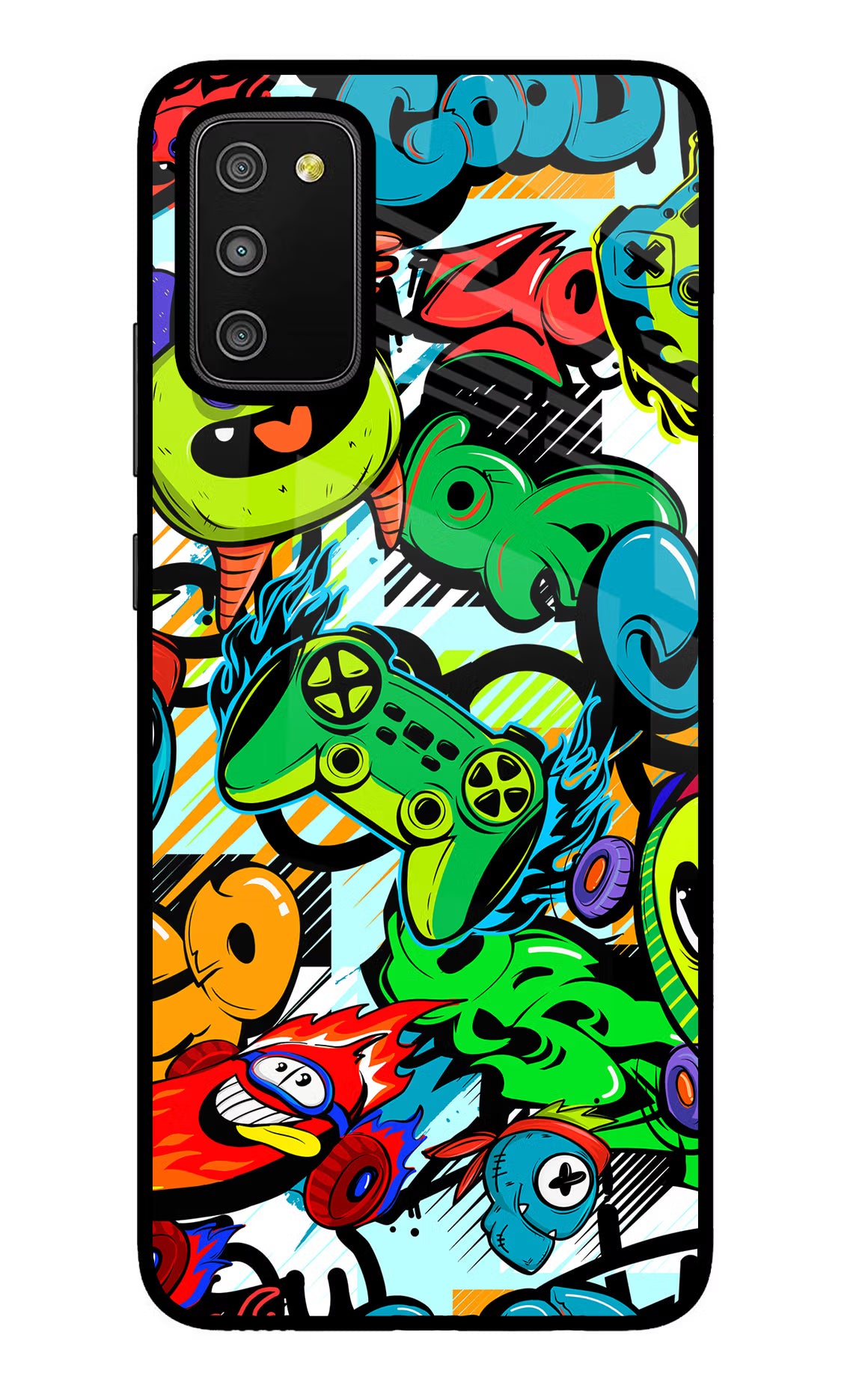 Game Doodle Samsung M02s Glass Case