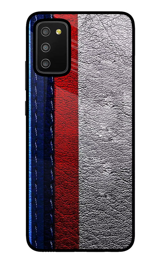 BMW Stripes Samsung M02s Glass Case