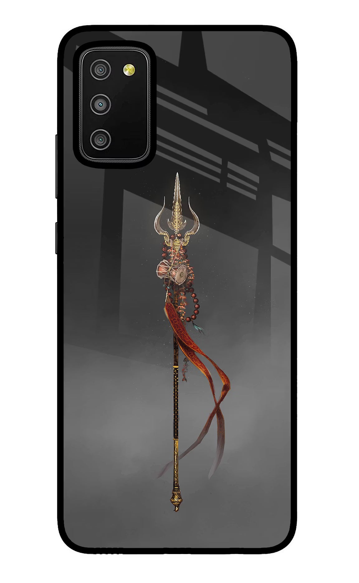 Shiv Trishul Samsung M02s Glass Case Back Cover by Casekaro