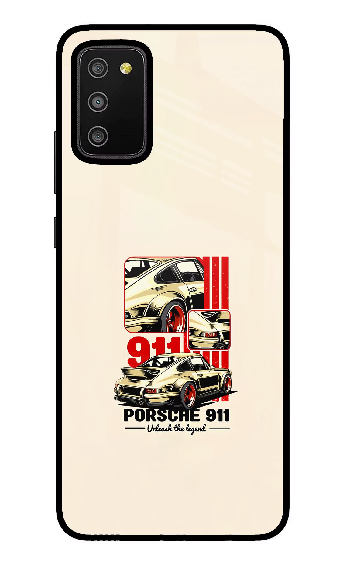 Classic Porsche 911 Samsung M02s Glass Case Back Cover by Casekaro
