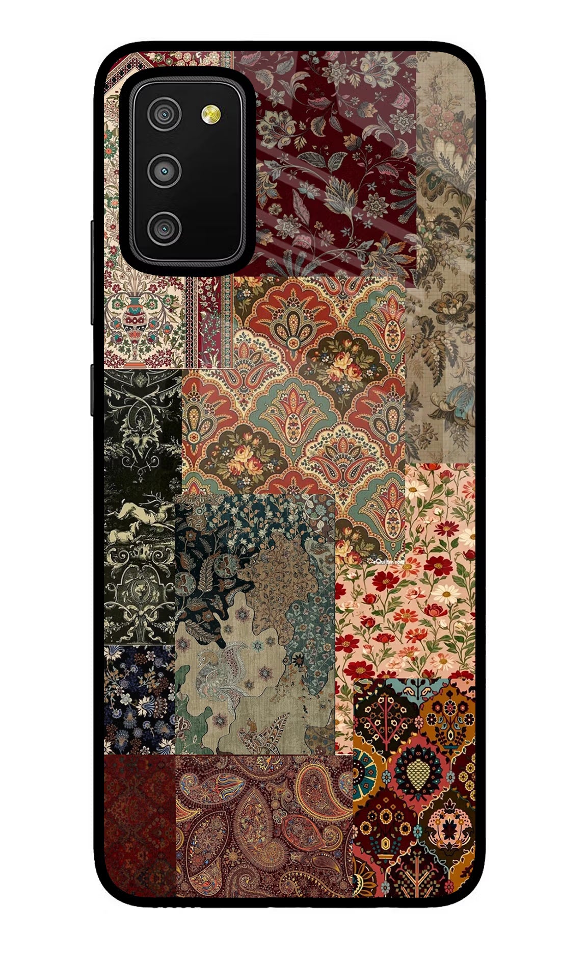 Desi Print Samsung M02s Glass Case Back Cover by Casekaro