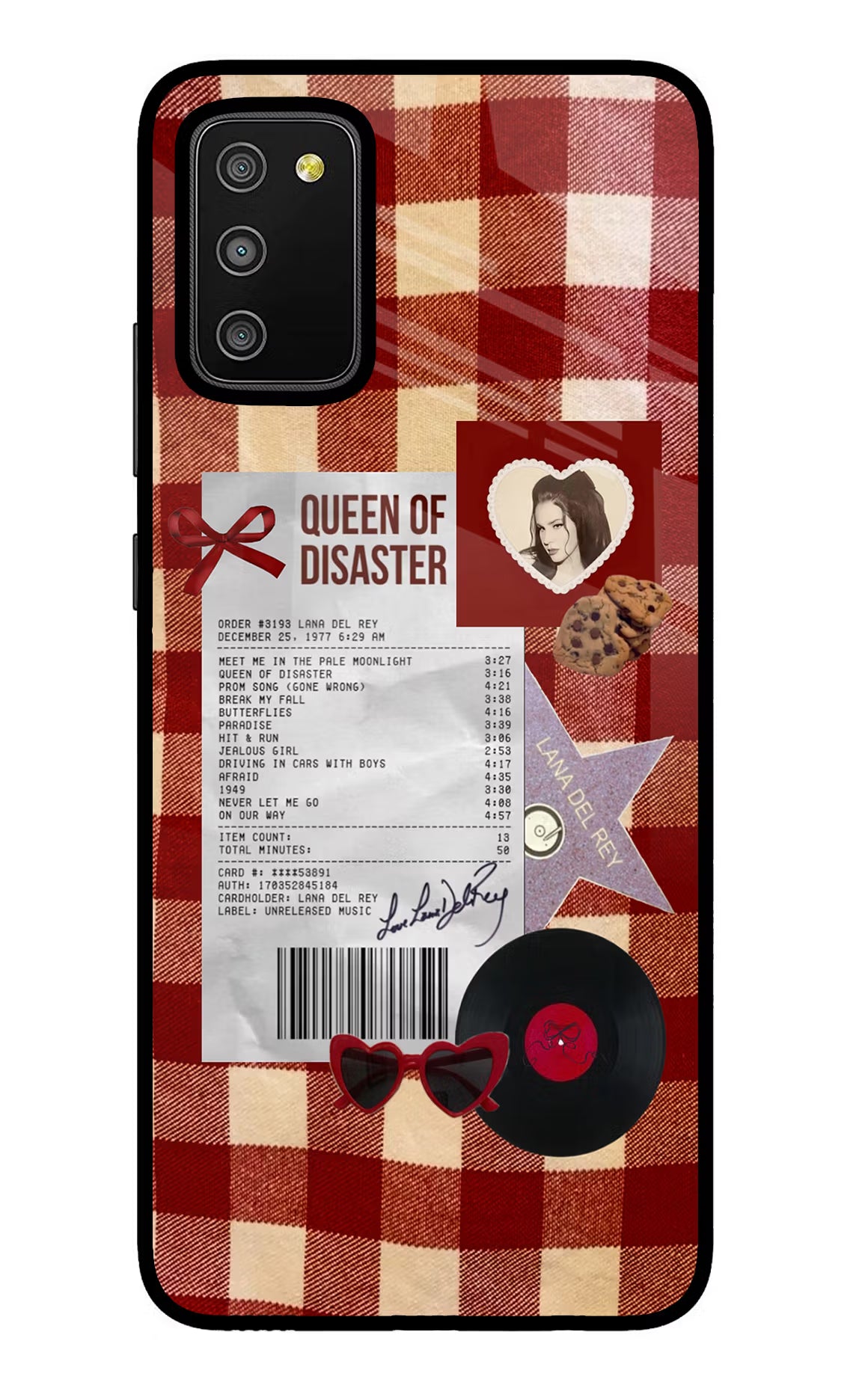 Queen of Disaster Samsung M02s Glass Case Back Cover by Casekaro