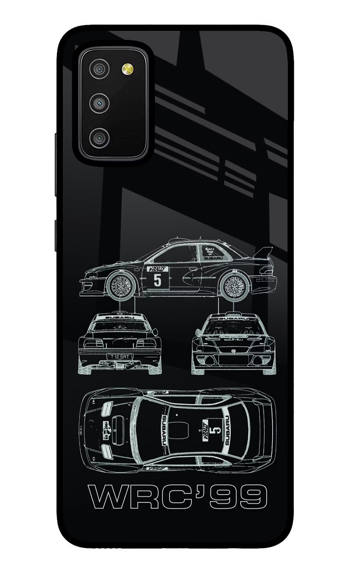 WRC'99 Samsung M02s Glass Case Back Cover by Casekaro