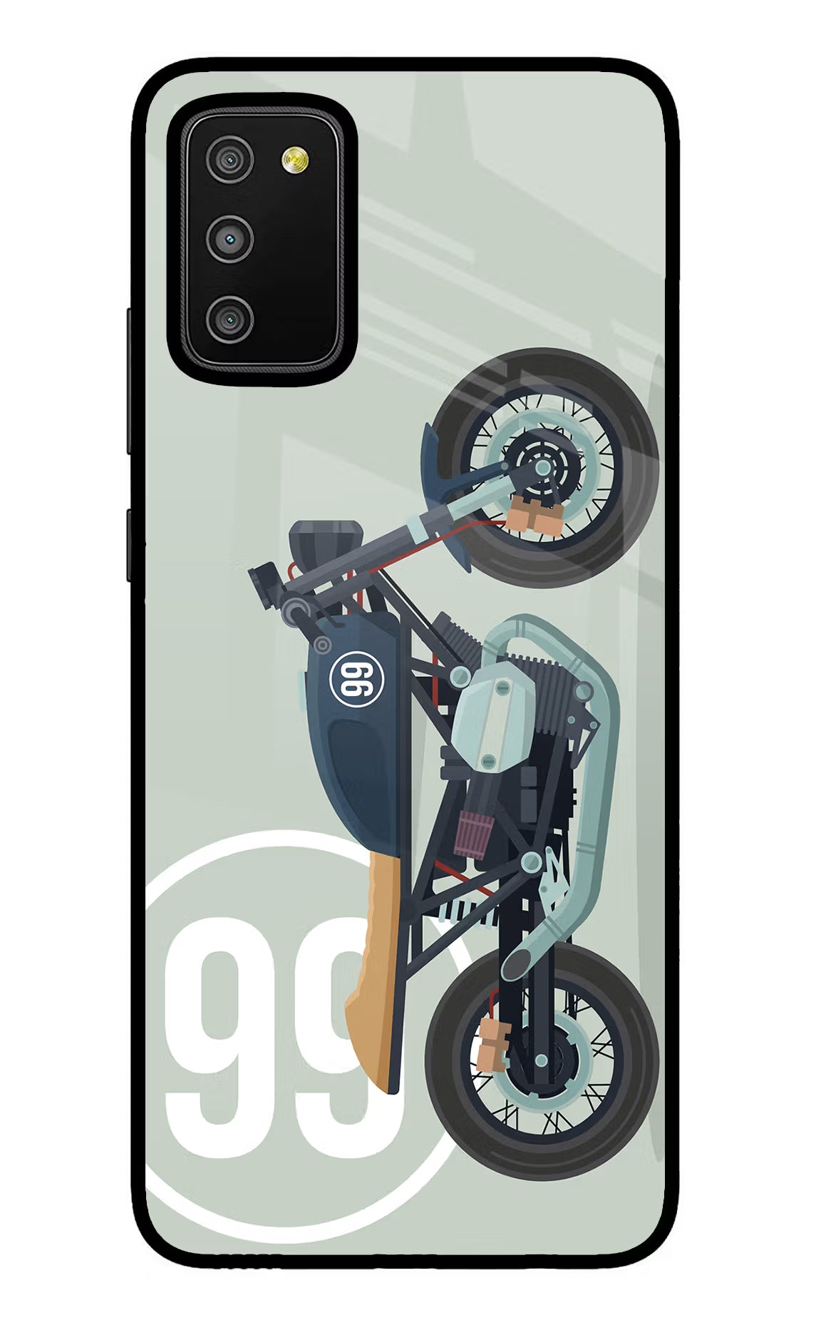 Classic Cafe Racer 99 Samsung M02s Glass Case