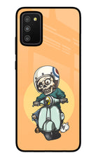 Undead Biker Samsung M02s Glass Case