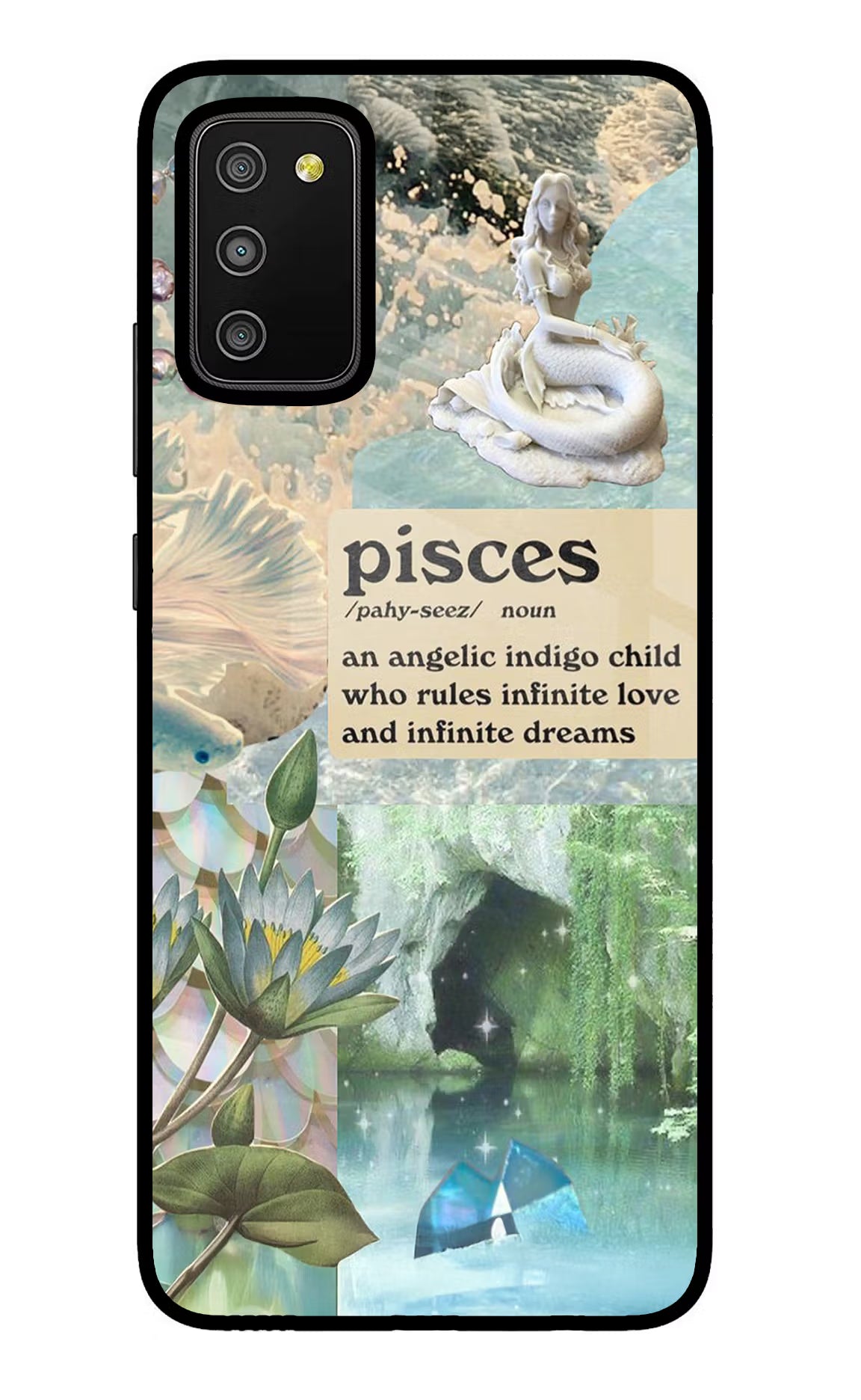 Pisces Zodiac Samsung M02s Glass Case
