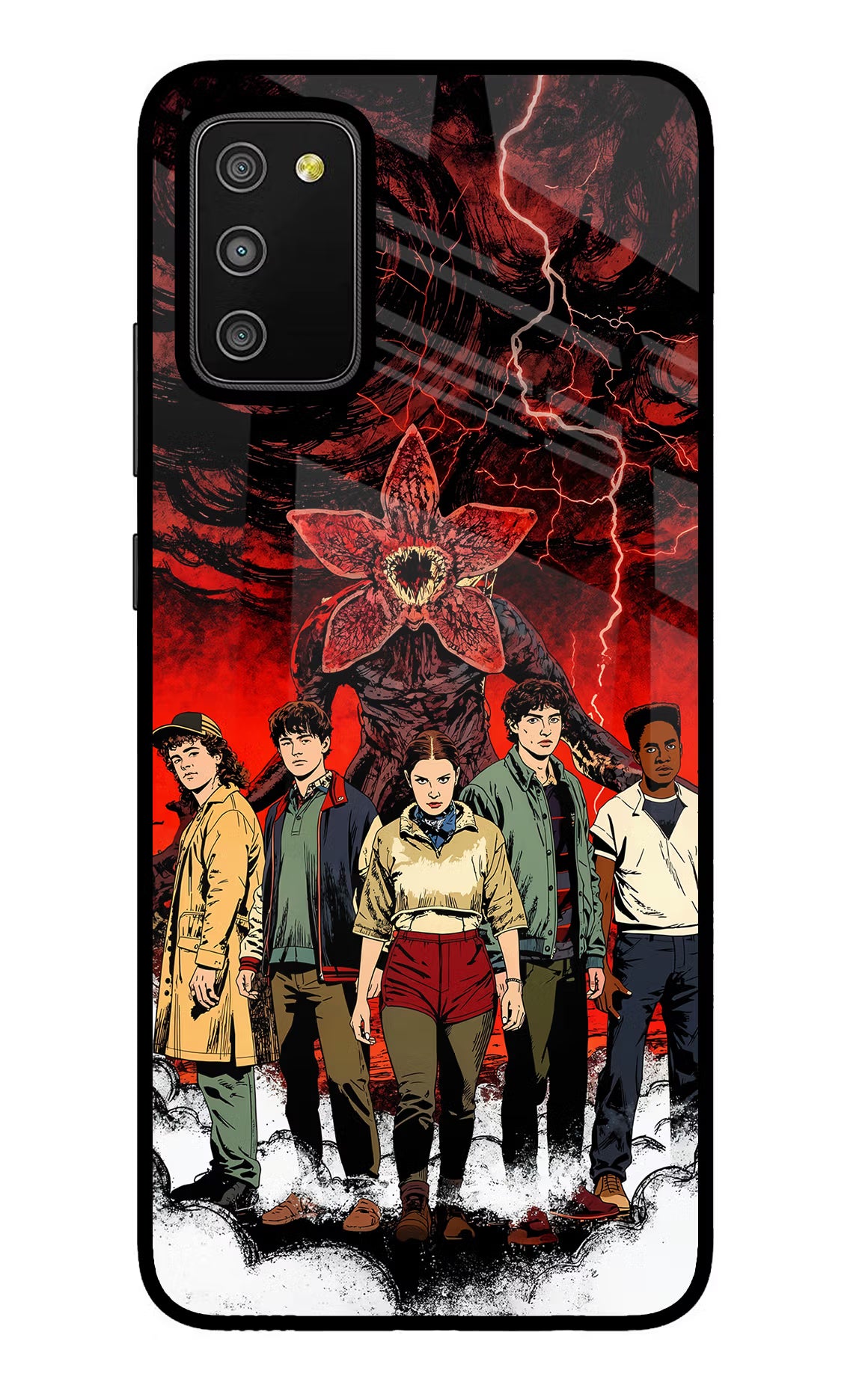 Ordinary Things Characters Samsung M02s Glass Case Back Cover by Casekaro