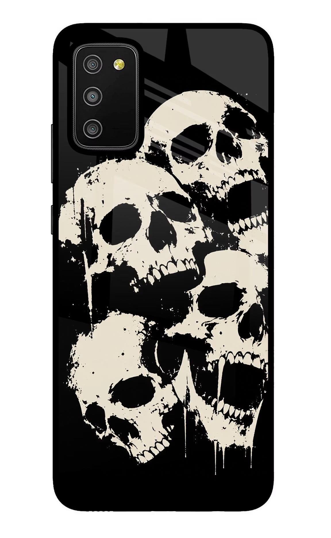 Dead Stack Samsung M02s Glass Case Back Cover by Casekaro
