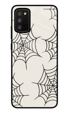 Spider Web Samsung M02s Glass Case