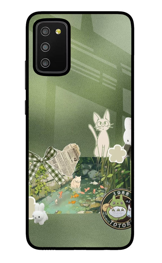 Aesthetic anime Samsung M02s Glass Case