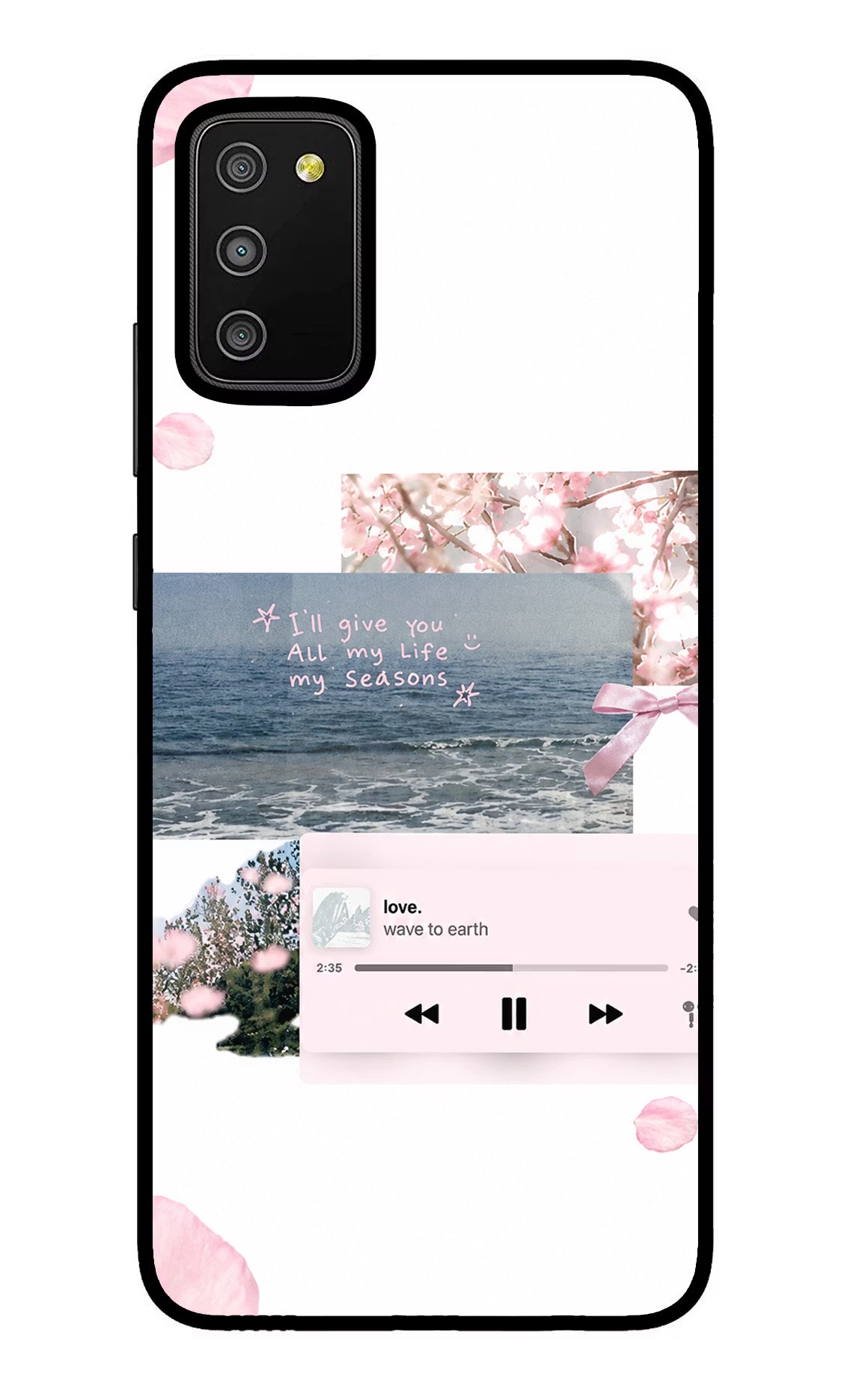 Wave to earth Samsung M02s Glass Case