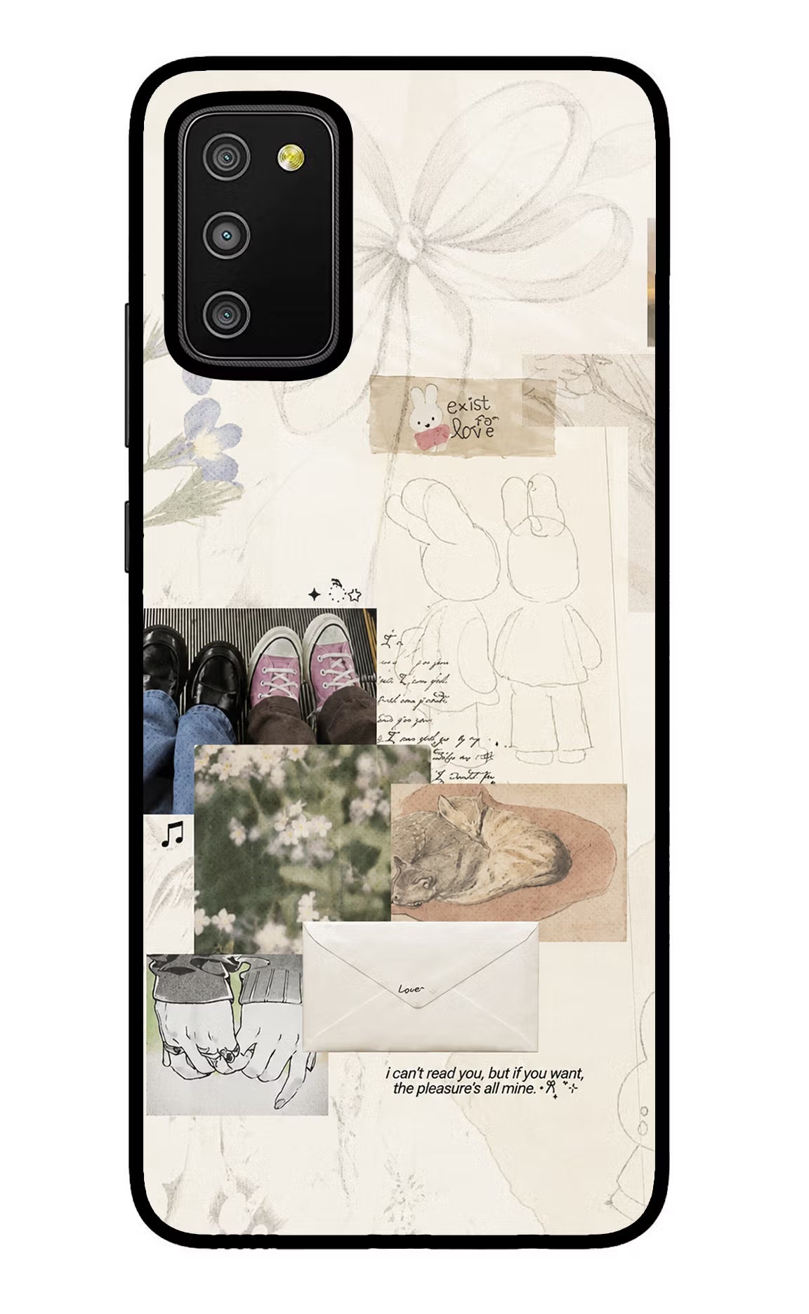 Soft Aesthetic Samsung M02s Glass Case