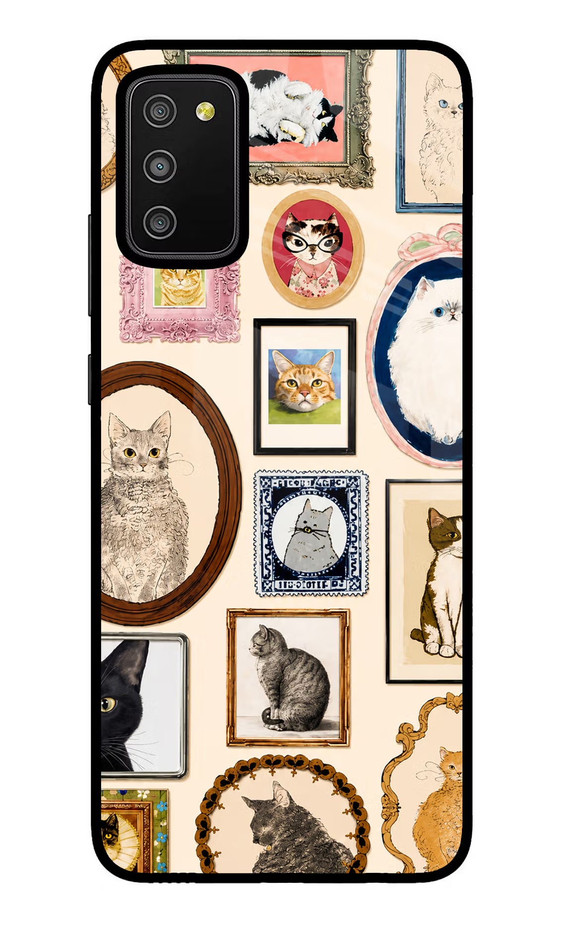 Mirror Cats Samsung M02s Glass Case