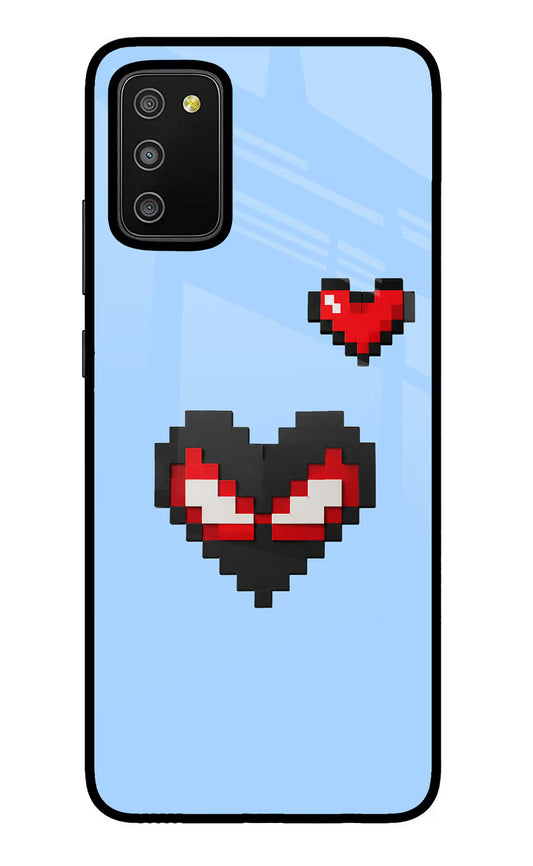 Peter Heart Samsung M02s Glass Case