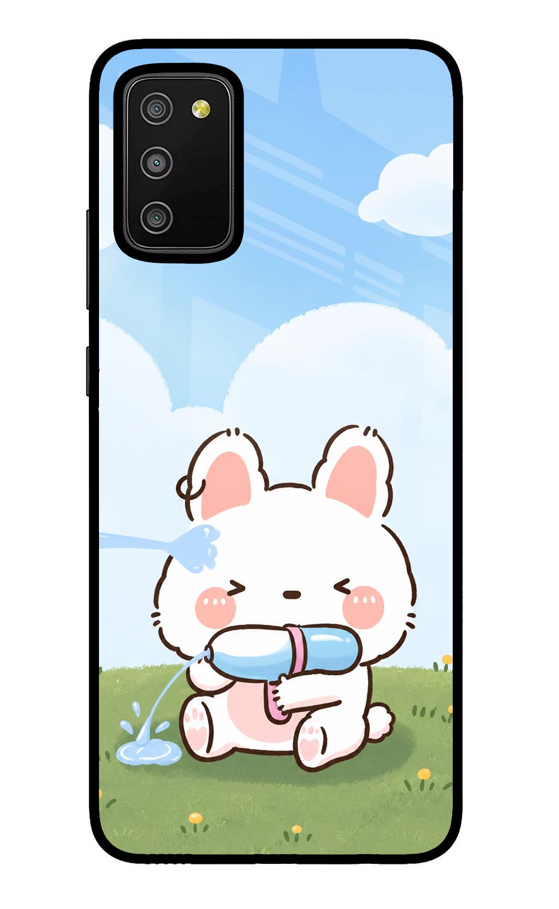 Bunny Treat Samsung M02s Glass Case