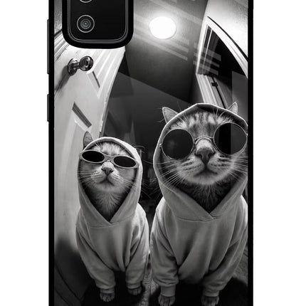 Hood Cats Samsung M02s Glass Case
