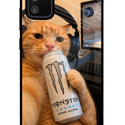 Gamer Cat Energy Samsung M02s Glass Case