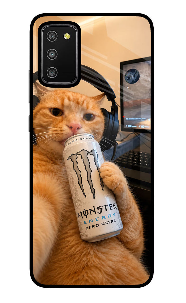 Gamer Cat Energy Samsung M02s Glass Case
