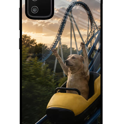 Rollercoaster Dog Samsung M02s Glass Case