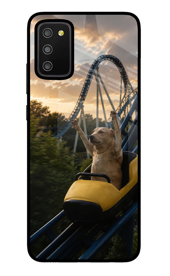 Rollercoaster Dog Samsung M02s Glass Case
