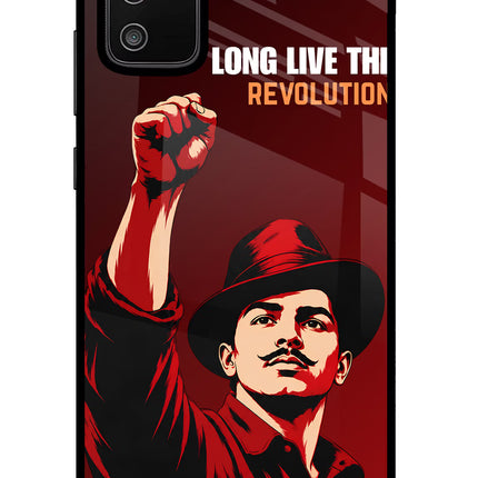 Bhagat Singh Revolution Samsung M02s Glass Case