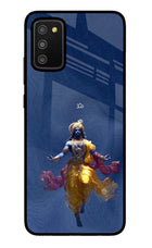 Cosmic Krishna Samsung M02s Glass Case