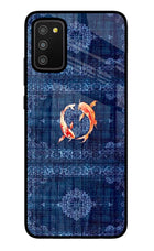 Koi Blue Samsung M02s Glass Case