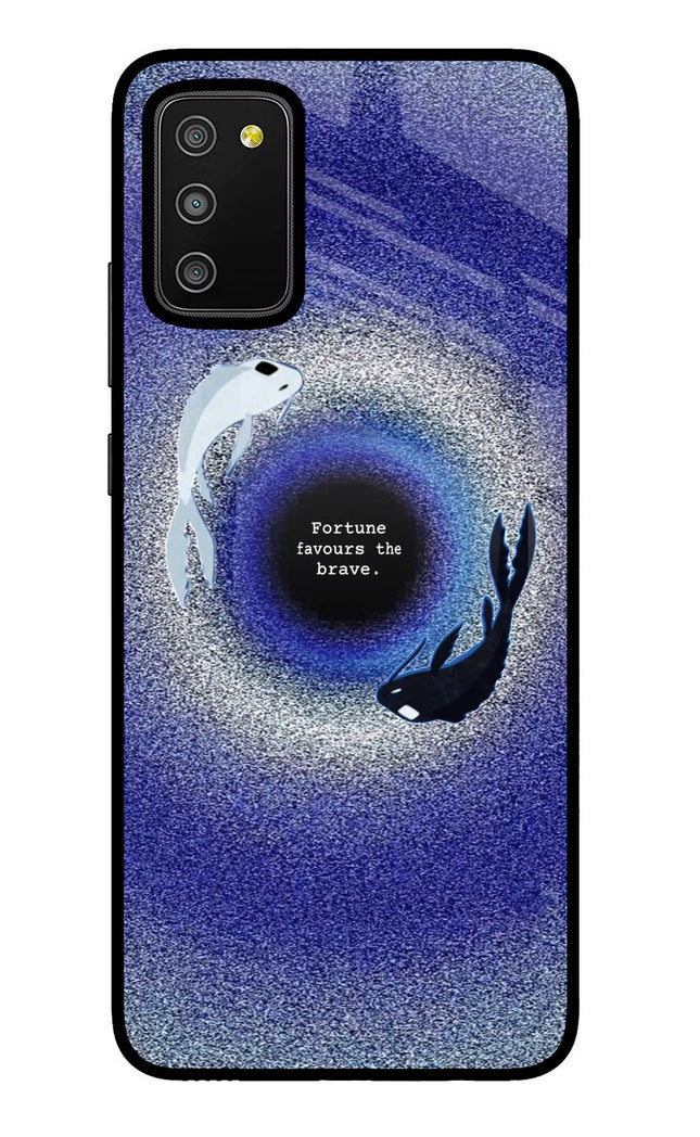 Dark Koi Samsung M02s Glass Case