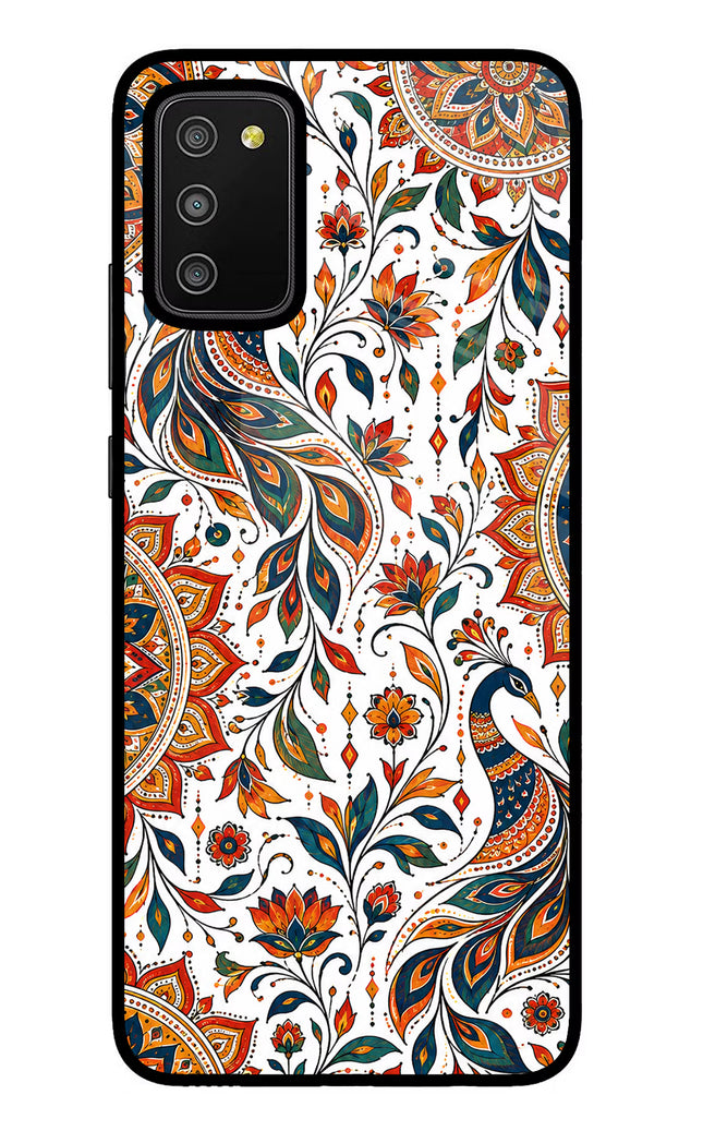 White Mayura Samsung M02s Glass Case