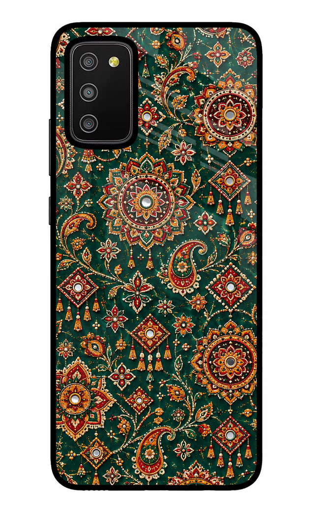Green Pataka Samsung M02s Glass Case