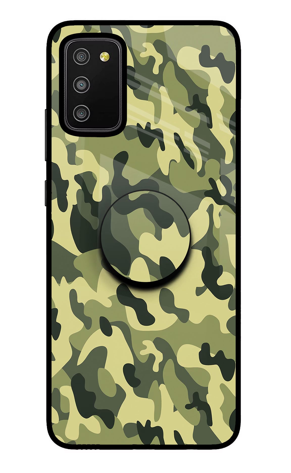 Camouflage Samsung M02s Pop Case by Casekaro