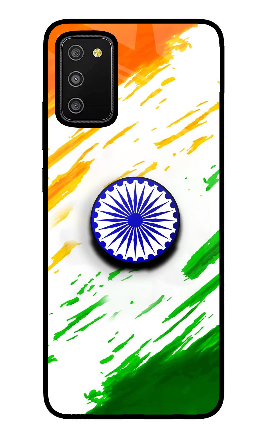 Indian Flag Ashoka Chakra Samsung M02s Pop Case by Casekaro