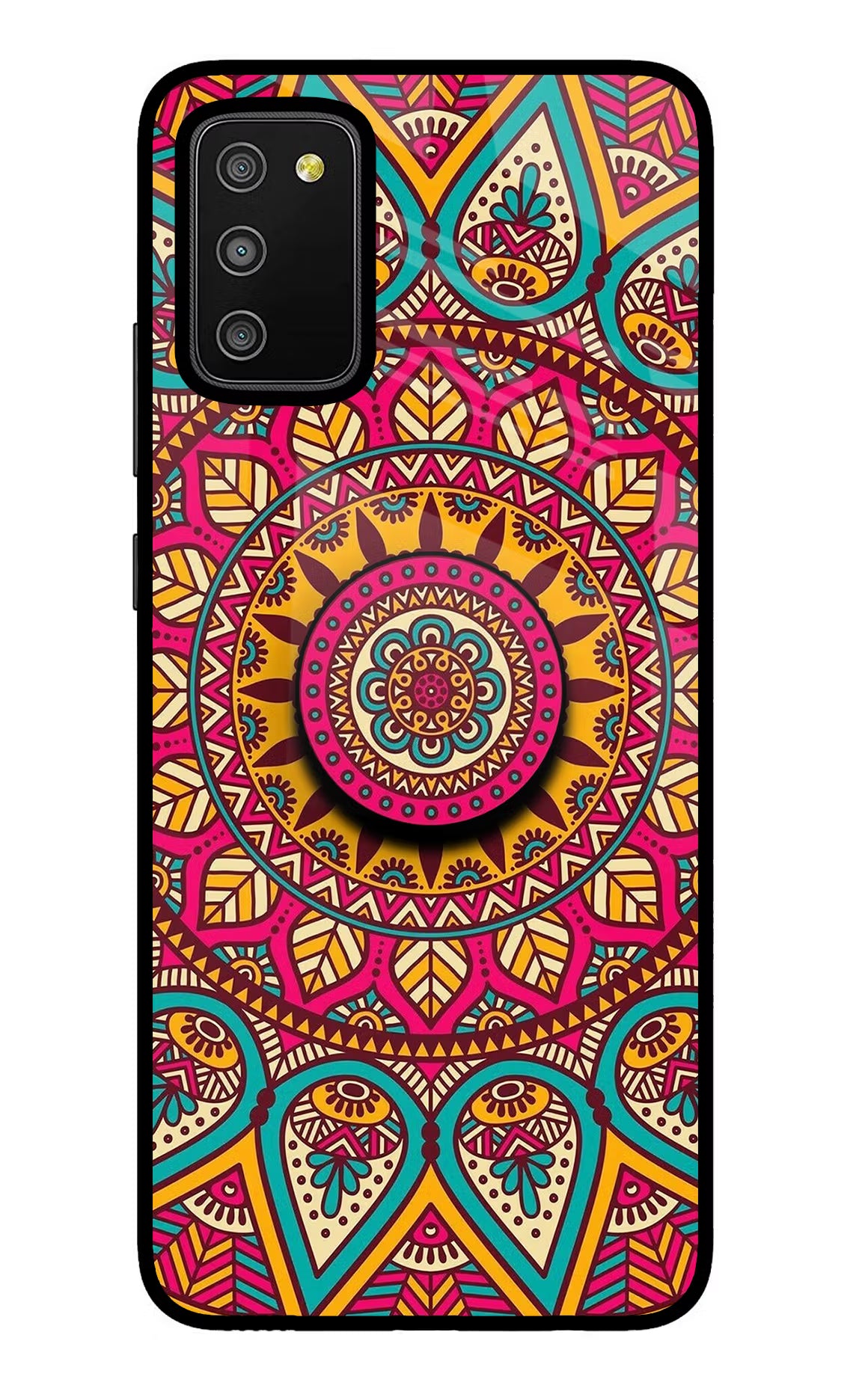 Mandala Samsung M02s Pop Case by Casekaro